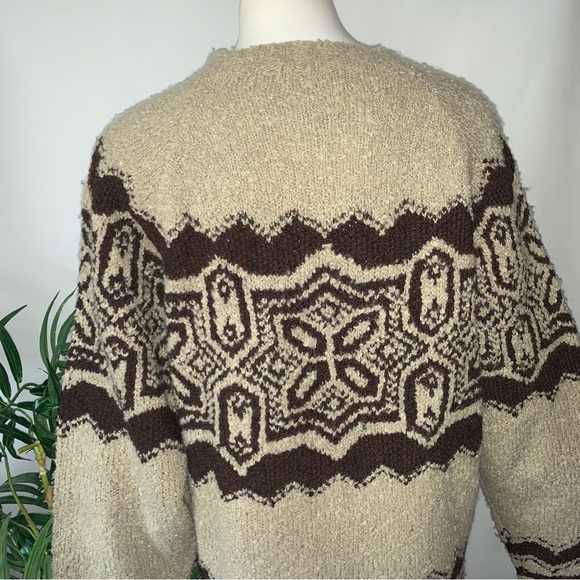 Vintage Abstract Oversized Wool Mohair Knit Sweater - Picture 4 of 12